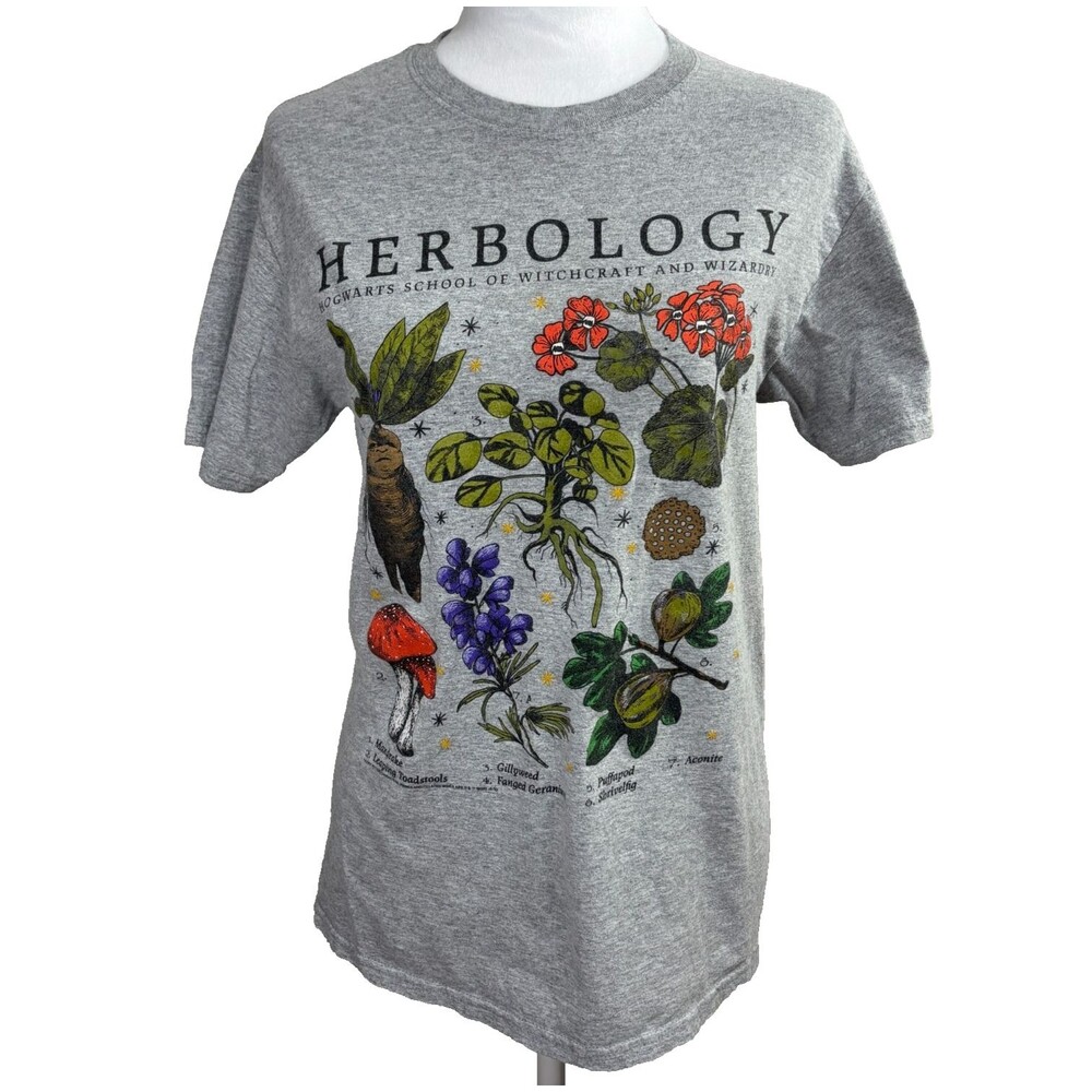 Harry Potter Herbology Official T-Shirt Unisex Heather Gray Movie Nature Small